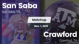 Matchup: San Saba  vs. Crawford  2019