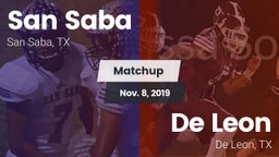 Matchup: San Saba  vs. De Leon  2019