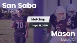 Matchup: San Saba  vs. Mason  2020