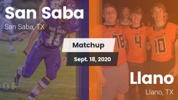 Matchup: San Saba  vs. Llano  2020