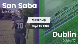 Matchup: San Saba  vs. Dublin  2020