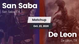 Matchup: San Saba  vs. De Leon  2020