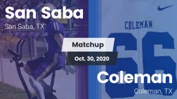 Matchup: San Saba  vs. Coleman  2020