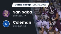 Recap: San Saba  vs. Coleman  2020