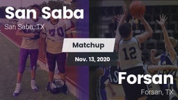 Matchup: San Saba  vs. Forsan  2020