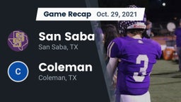 Recap: San Saba  vs. Coleman  2021