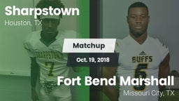 Matchup: Sharpstown High vs. Fort Bend Marshall  2018