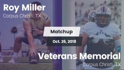 Matchup: Roy Miller vs. Veterans Memorial  2018