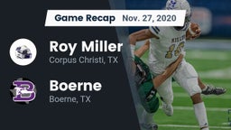 Recap: Roy Miller  vs. Boerne  2020