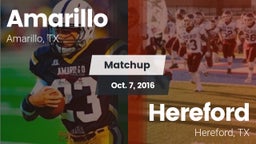 Matchup: Amarillo  vs. Hereford  2016