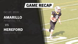 Recap: Amarillo  vs. Hereford  2016