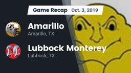 Recap: Amarillo  vs. Lubbock Monterey  2019