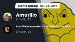 Recap: Amarillo  vs. Amarillo Independent School District- Caprock  2019