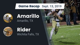 Recap: Amarillo  vs. Rider  2019