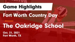 Fort Worth Country Day  vs The Oakridge School Game Highlights - Oct. 21, 2021