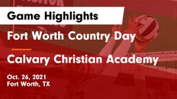 Fort Worth Country Day  vs Calvary Christian Academy Game Highlights - Oct. 26, 2021