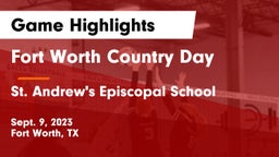 Fort Worth Country Day  vs St. Andrew's Episcopal School Game Highlights - Sept. 9, 2023