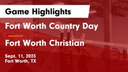 Fort Worth Country Day  vs Fort Worth Christian  Game Highlights - Sept. 11, 2023