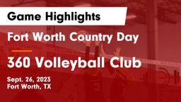 Fort Worth Country Day  vs 360 Volleyball Club Game Highlights - Sept. 26, 2023