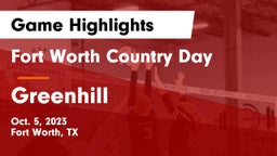 Fort Worth Country Day  vs Greenhill  Game Highlights - Oct. 5, 2023