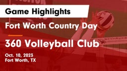 Fort Worth Country Day  vs 360 Volleyball Club Game Highlights - Oct. 10, 2023