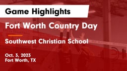 Fort Worth Country Day  vs Southwest Christian School Game Highlights - Oct. 3, 2023