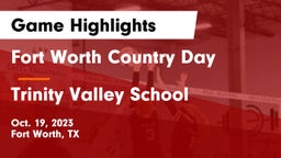 Fort Worth Country Day  vs Trinity Valley School Game Highlights - Oct. 19, 2023