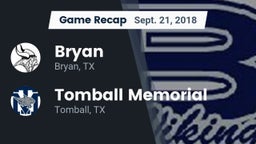 Recap: Bryan  vs. Tomball Memorial 2018