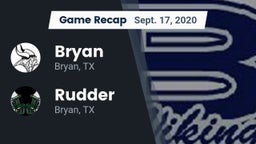 Recap: Bryan  vs. Rudder  2020