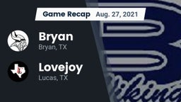 Recap: Bryan  vs. Lovejoy  2021