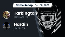 Recap: Tarkington  vs. Hardin  2020