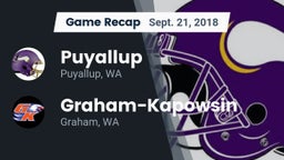 Recap: Puyallup  vs. Graham-Kapowsin  2018