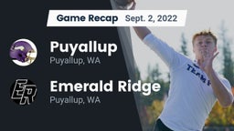 Recap: Puyallup  vs. Emerald Ridge  2022