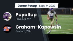 Recap: Puyallup  vs. Graham-Kapowsin  2022