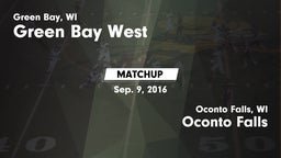 Matchup: Green Bay West High vs. Oconto Falls  2016