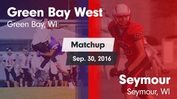 Matchup: Green Bay West High vs. Seymour  2016