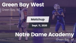 Matchup: Green Bay West vs. Notre Dame Academy 2020