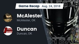 Recap: McAlester  vs. Duncan  2018