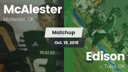 Matchup: McAlester High vs. Edison  2018