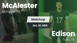 Matchup: McAlester High vs. Edison  2019
