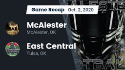 Recap: McAlester  vs. East Central  2020