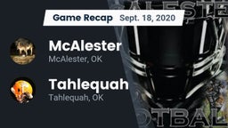 Recap: McAlester  vs. Tahlequah  2020
