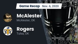 Recap: McAlester  vs. Rogers  2020