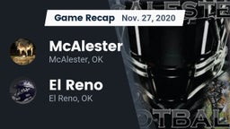 Recap: McAlester  vs. El Reno  2020