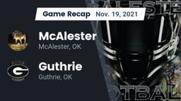 Recap: McAlester  vs. Guthrie  2021