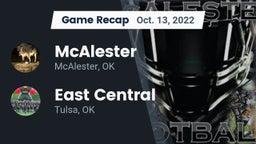Recap: McAlester  vs. East Central  2022