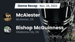 Recap: McAlester  vs. Bishop McGuinness  2022