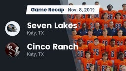 Recap: Seven Lakes  vs. Cinco Ranch  2019