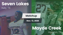 Matchup: Seven Lakes High vs. Mayde Creek  2020
