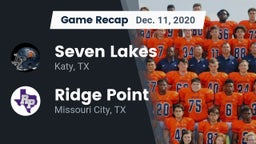 Recap: Seven Lakes  vs. Ridge Point  2020